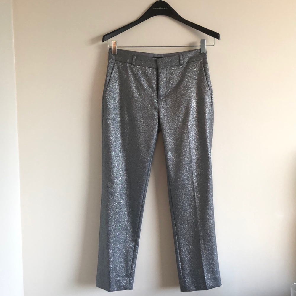 Silver shimmer pants. Perfect for New Years Eve!
